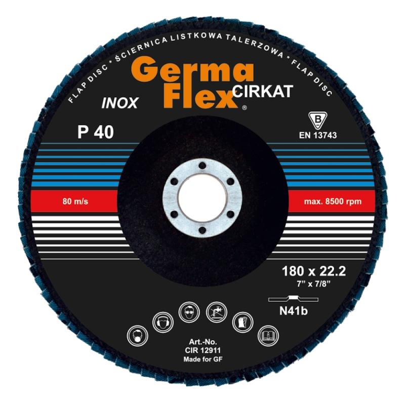 Slibeskive Cirkat N41B 180x22,2mm Germaflex