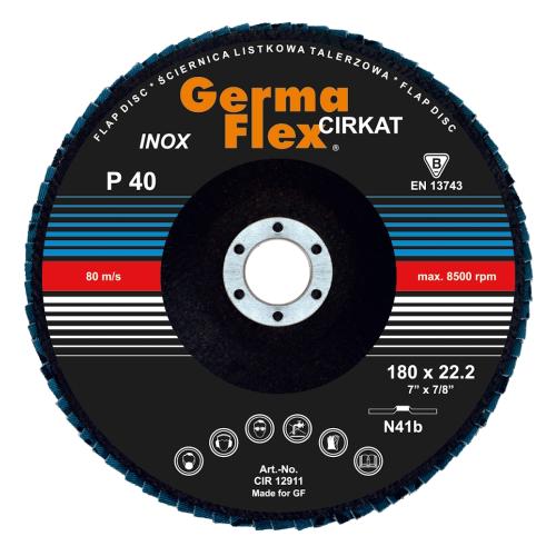Slibeskive Cirkat N41B 180x22,2mm Germaflex
