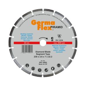 Diamantskæreskive Piramid Segment Flad 230x2,6x22,2mm Germaflex