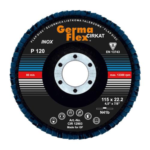 Lamskive Cirkat N41B 115x22,2mm Kornstørrelse-120 Germaflex