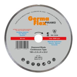 Diamantskæreskive Piramid Continuous 180x2,4x6x22,2mm Germaflex