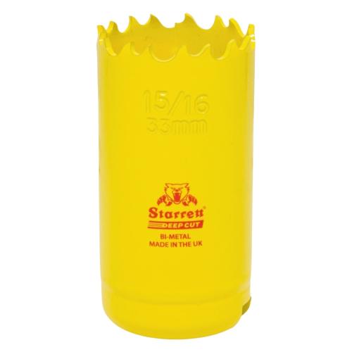 Hulsav Bimetal Dybdeboret 33mm Gul Starrett