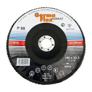 Flap Disc Cirkat N41B 180x22.2mm Grit Size-80 Germaflex