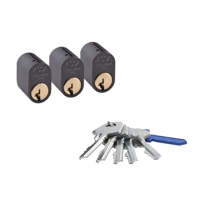 Cylinder 1201x3 LL MSV Mirus 1200-Serien Oval 5 Nøgler Assa Abloy