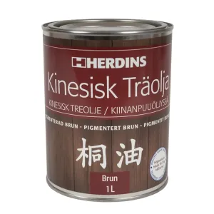 Kinesisk Träolja Herdins Utomhus Brun 1L