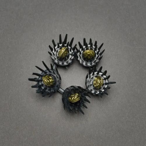 Manchet Guldkegle Til Lysestager Grøn/Guld 7stk Konstsmide