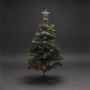 Grantræ Med Dekoration 10 Lyskæde Varm Hvid LED IP20 Grøn Konstsmide