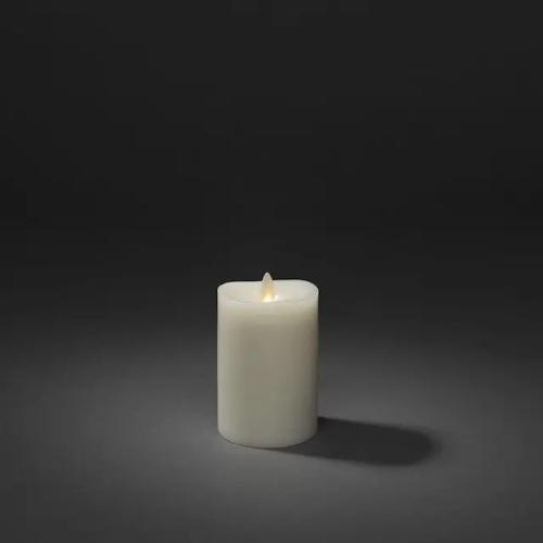 Vokslys LED 7,6x14cm 2xAA IP20 Cremehvid Konstsmide