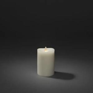 Vokslys LED 7,6x14cm 2xAA IP20 Cremehvid Konstsmide