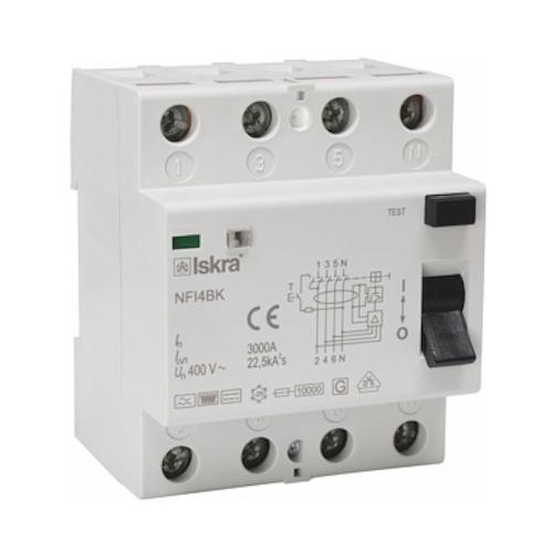 RCB B type, 40A, 4 polet, 30mA, Malmbergs 2169876