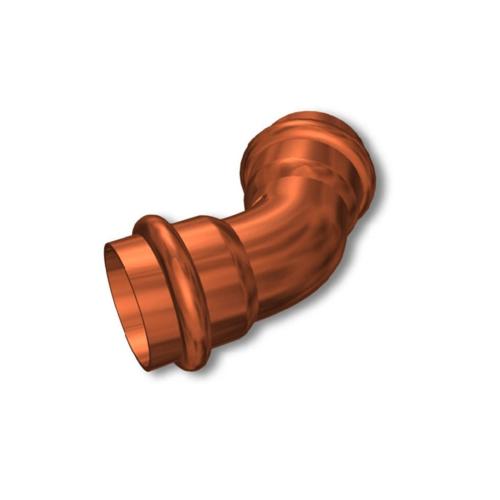 LK B-Press Leap Bend 2Muff 45° Kobber