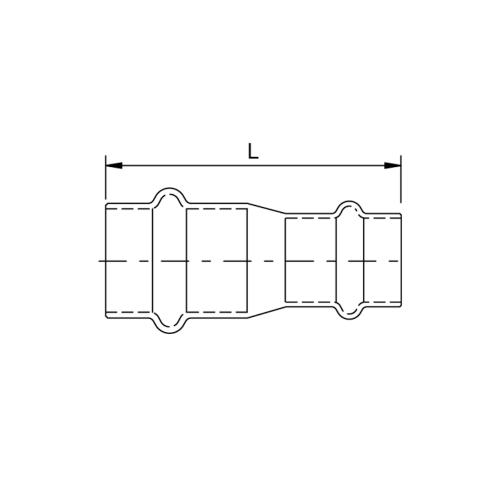 LK B-Press Förminskning 2 Muff Koppar