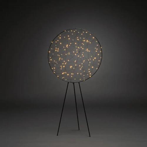 Stående Rund Metaldekoration 160 LED IP20 Sort Konstsmide