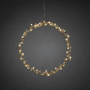 Krans Messing Med Dekoration 40 Varmhvide LED 45cm IP20 Guld Konstsmide
