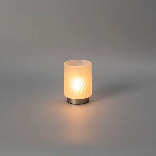 Genopladelig Lyslanterne LED 10x11cm Frostet Glas Konstsmide