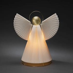 Decoration Paper Angel 54cm E14 230V IP20 White Brass Konstsmide