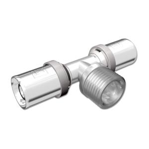 LK PressPex T-Kobling Med Udvendig Gevindafgrening A40mmxR32 Messing