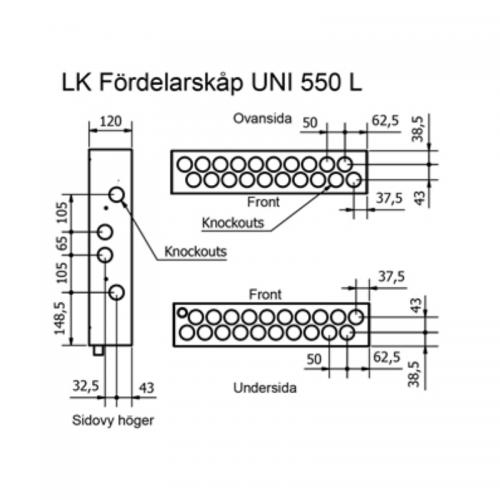 LK Fördelarskåp UNI 550 L