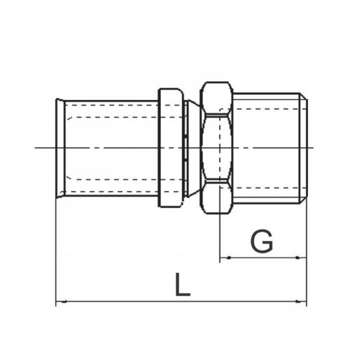 LK PressPex Rak koppling utv gg AX16xR10