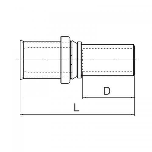 LK PressPex Rak Övergång Universalrör - CU AX20x15