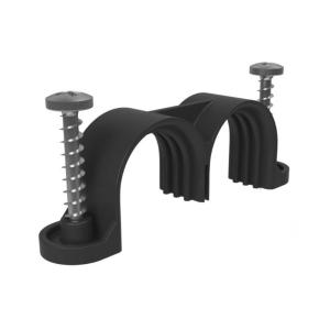 LK Plastic Clamps Empty Pipe Black