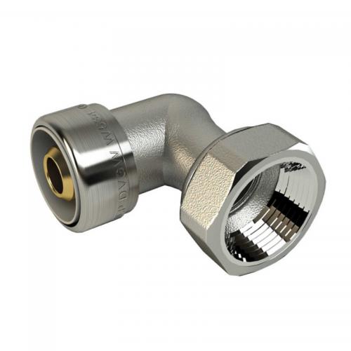 LK PushFit Vinkelkoppling m. lekande mutter AX