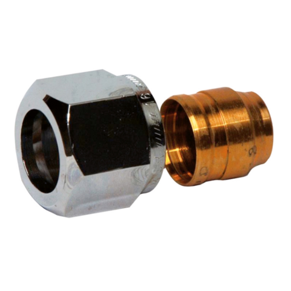 Vaste Inklemming Förstoring 15x16mm, Förkromad, Vatette