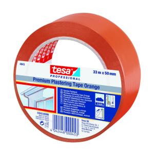 Byggtejp 50mmx33m PVC Orange 6st Tesa