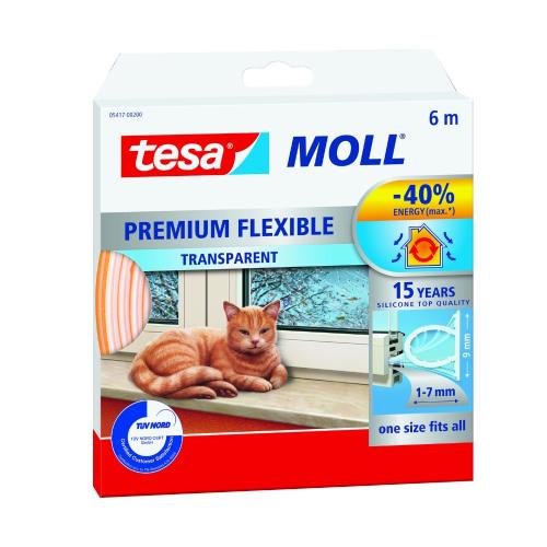 Tätlist Silikon Transparent, 6m, 8st, Tesa