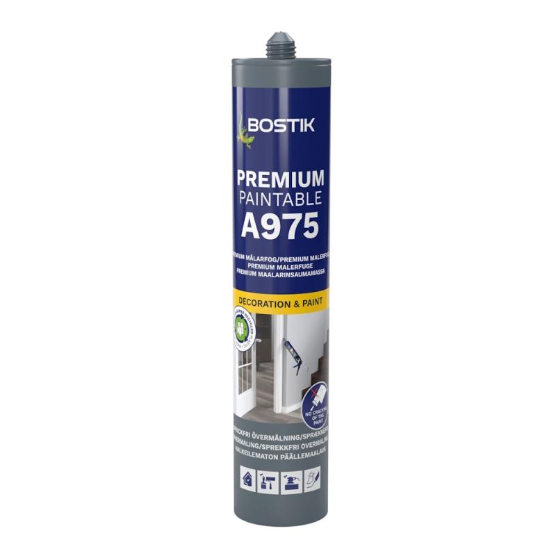 Fogmassa Akryl A975 Paintable 0,3 Liter Vit Bostik