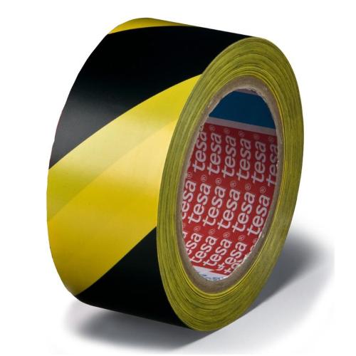 Advarselstape 50mmx33m Gul/Sort Tesa