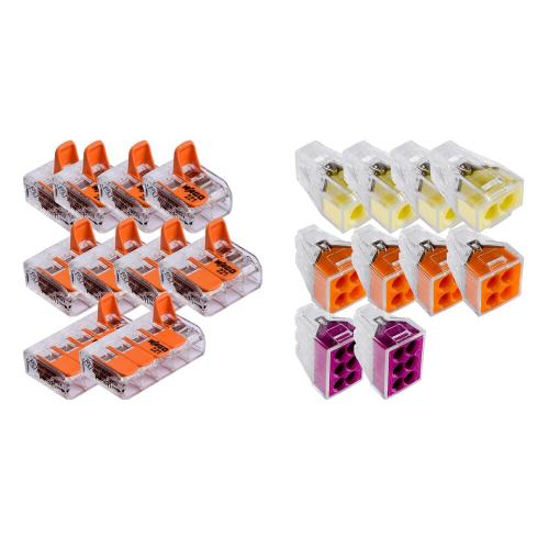 Tilslutningsterminal Mix Med 221 Og 773 I Alt 20stk Wago