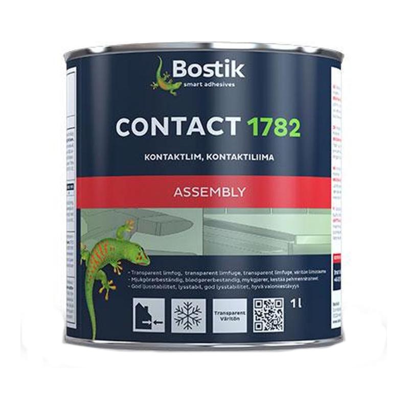 Kontaktlim Kontakt 1782 1 Liter Farveløs Bostik
