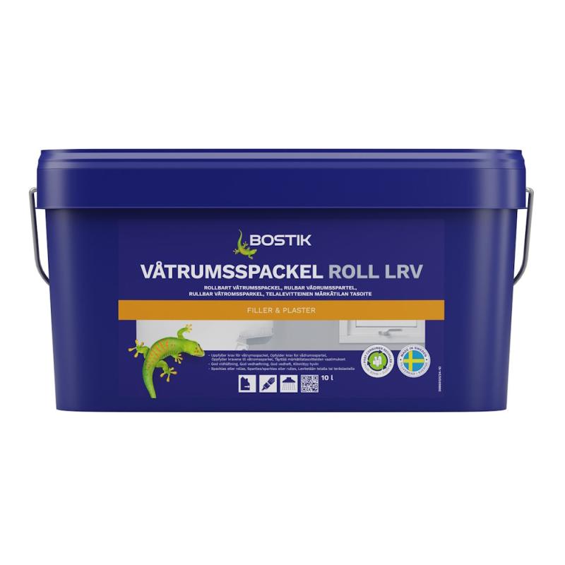 Väggspackel/Lätt Våtrum Roll-LRV 10 Liter Vit Bostik