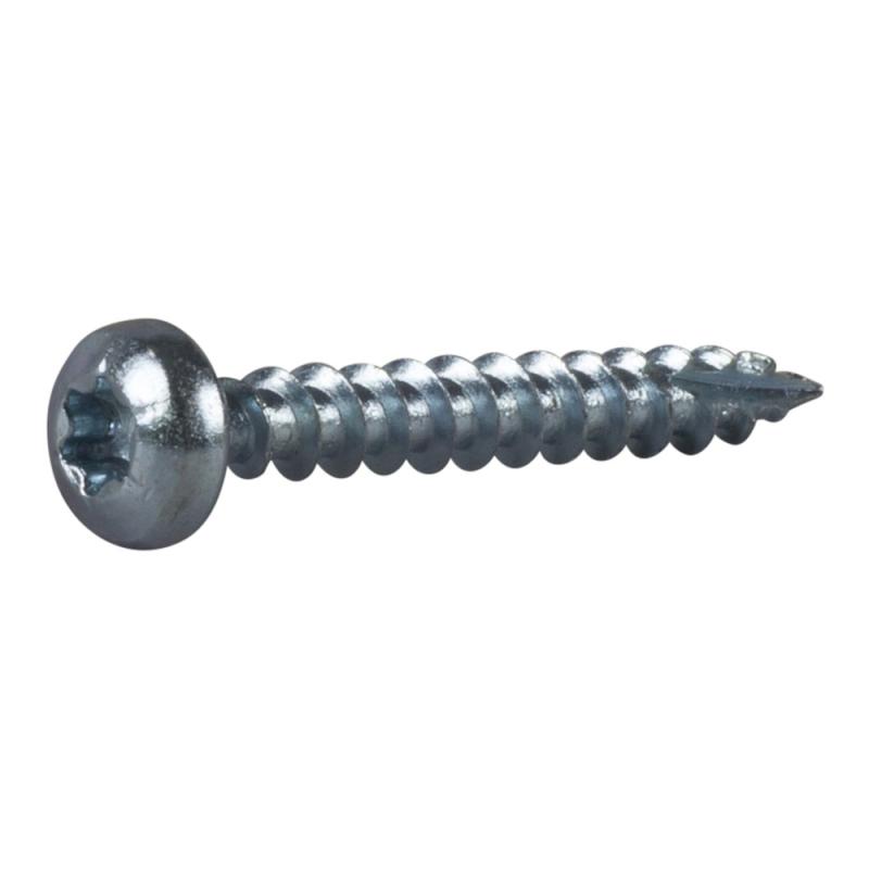 Træskrue Kuglehoved Fuldgevind TX20 4x30mm Blank Zink C1 200stk Essve