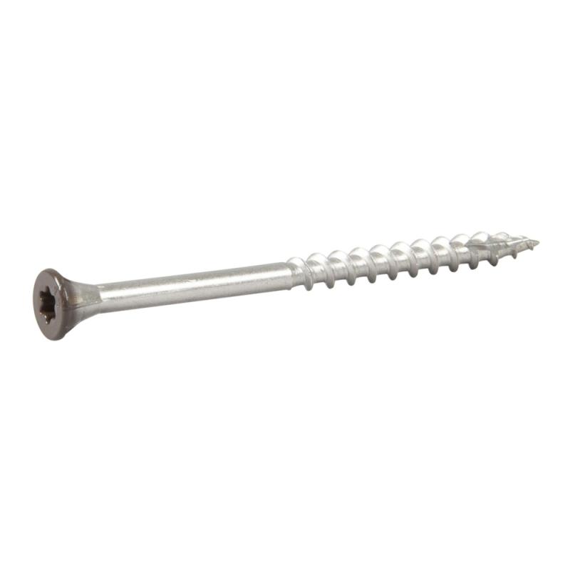 Facadeskrue TX20 4,4x65mm Rustfri Syrefast A4 M.Brun 250stk Essve