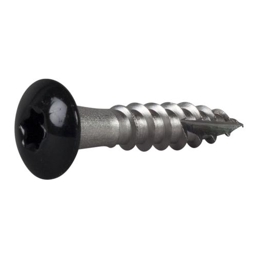 Tagrendekrogskrue 4,8x25mm Rustfrit Stål A2/Lakeret C4 Sort 250stk Essve