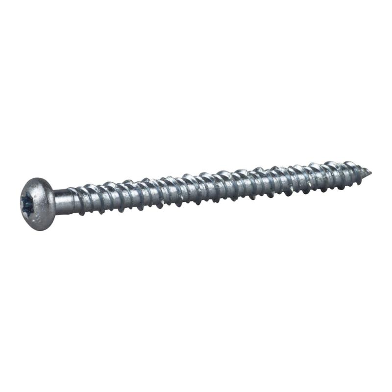 Betongskruv ECS-PS Kullrigt Huvud TX30 7,5(6)x92mm Blankförzinkad C1 100st Essve