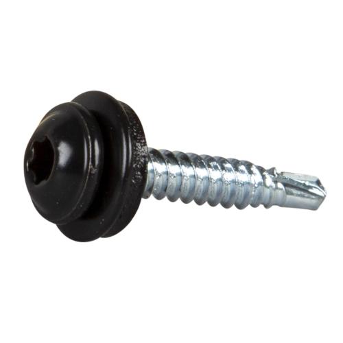 Mounting Screw With Washer For Water Board TX20 4.2x25mm Black 100pcs Essve