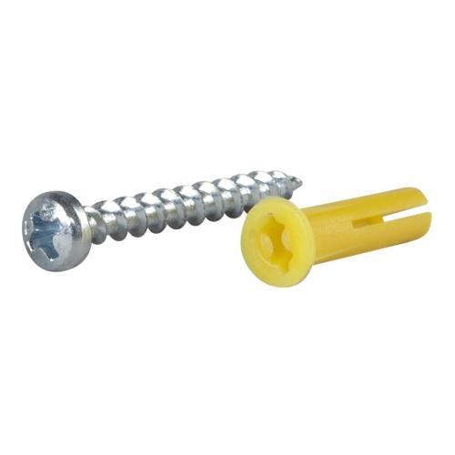Skrue Med Plastprop Gul 5,5x25mm 8stkx10pakke Essve