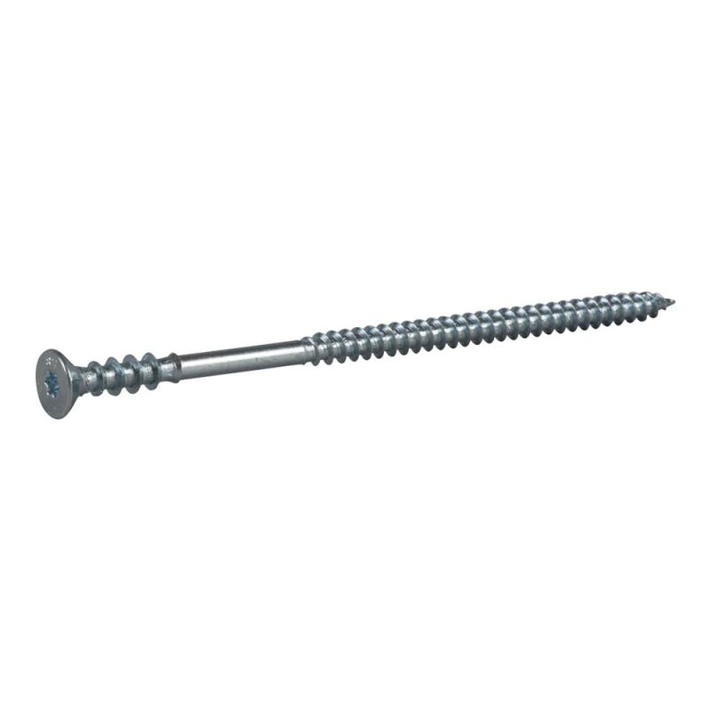 Karmskrue L Skarp Spids TX25 6x130mm Blank Zink C1 100stk Essve