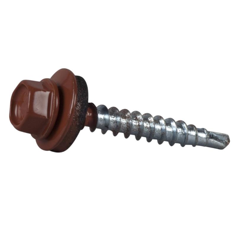 Landmandsskrue Med Borespids 4,8x35mm Mursten Rød 250stk Essve