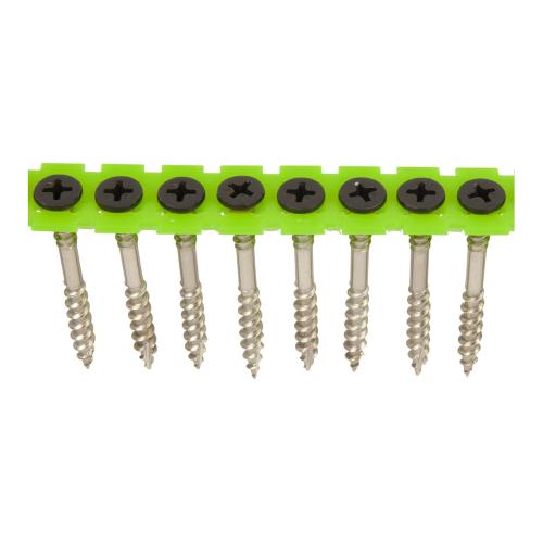 Fasadskruv Bandad PH2 4,4x52mm Rostfritt Syrafast A4 Svart 1000st Essve