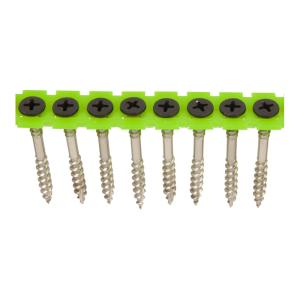 Facadeskrue Båndet PH2 4,4x52mm Rustfri Syrebestandig A4 Sort 1000stk Essve