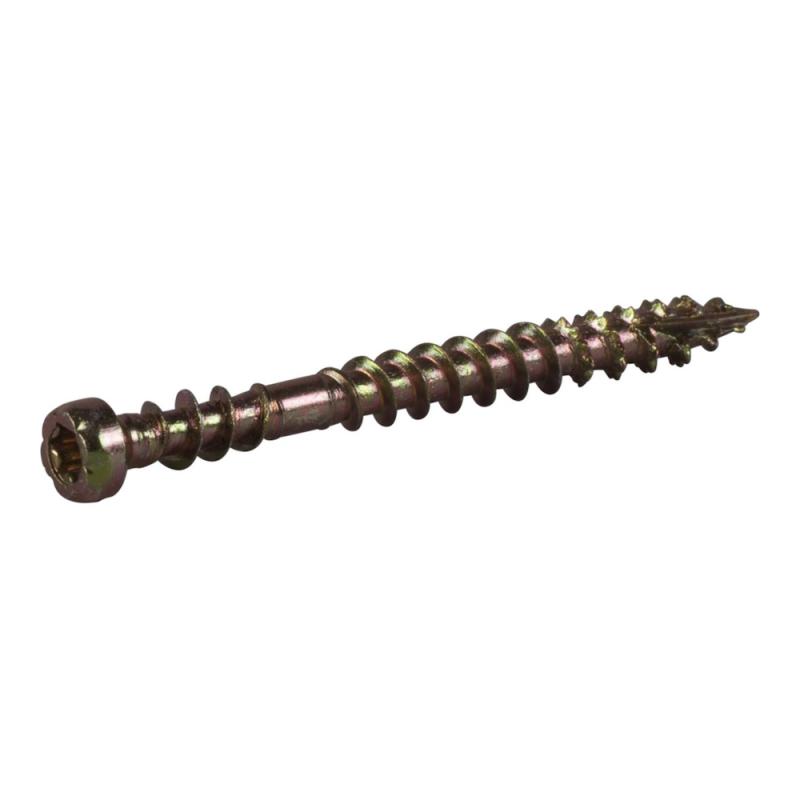 Liste Sokkel Gulvskrue Træ/Stålbjælke Gulkromateret C1 3,9x42mm 400stk Essve