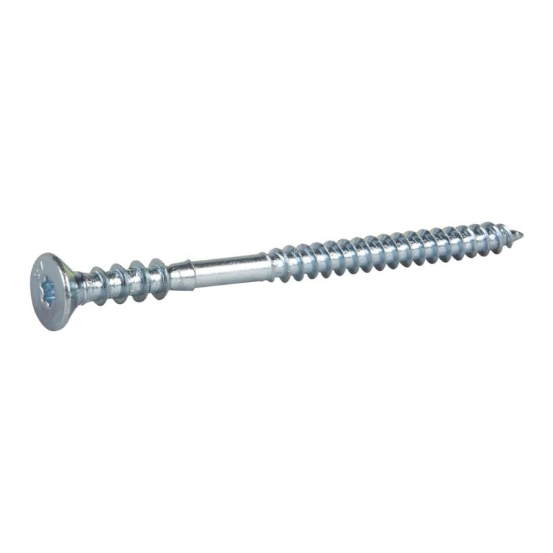 Karmskrue L Skarp Spids TX25 6x90mm Blank Zink C1 100stk Essve