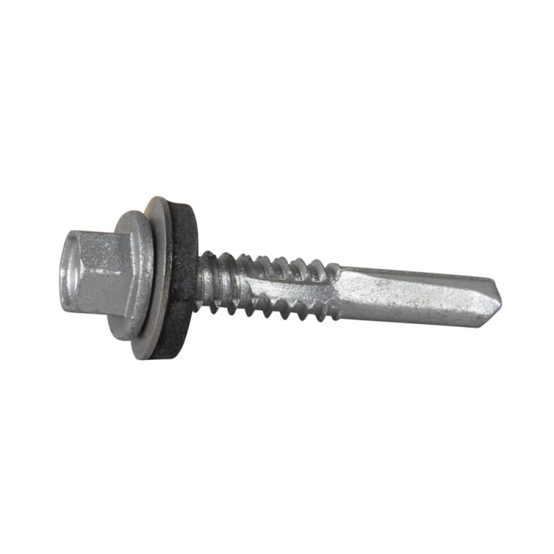 Byggplåtskruv Borrspets Sexkantshuvud Bricka Rostfritt Stål Corrseal C4 6,3x38mm 200st Essve