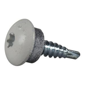 Farmerskrue Decor Borespids TX25 4,8x20mm Blankforzinket C3 Hvid RAL 9010 250stk Essve