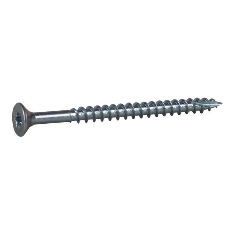 Træskrue Med Forsænket Hoved Og Fuldt Gevind 6x80mm FZB C1 100stk Essve