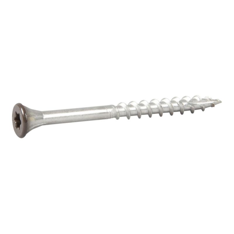 Facadeskrue TX20 4,4x45mm Rustfri Syrefast A4 M.Brun 250stk Essve